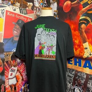 Vintage‎ Juneteenth 2001 Celebration of Freedom Black Culture Tee Sz 2XL